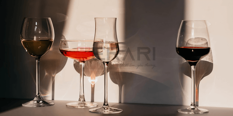 Hướng dẫn chi tiết cách chọn kích thước ly rượu vang đúng chuẩn từng loại